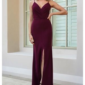 Dark Red Bridesmaid Dress